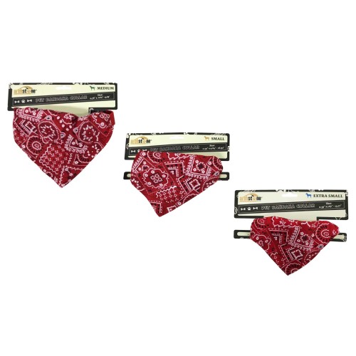 Red - Western Themed Pet Bandana Collars - Medium Red - Western Themed Pet Bandana Collars - Medium