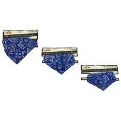Blue - Western Themed Pet Bandana Collars - Medium
