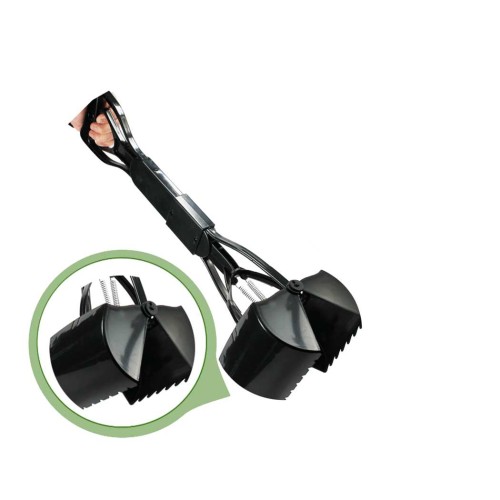 Black - Pet Pooper Scooper - Long-Handled Black - Pet Pooper Scooper - Long-Handled