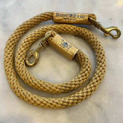 Tan w/ Champagne Leather Sleeve - Rope Leash Tan w/ Champagne Leather Sleeve - Rope Leash