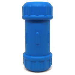 Blue - ID Bone Durable Rubber Chew Toy and Treat Dispenser - Medium Blue - ID Bone Durable Rubber Chew Toy and Treat Dispenser - Medium