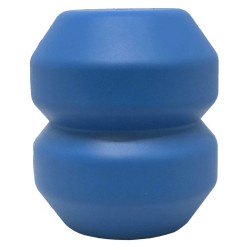 Blue - ID Double Trouble Durable Rubber Chew Toy and Treat Dispenser - Large Blue - ID Double Trouble Durable Rubber Chew Toy and Treat Dispenser - Large
