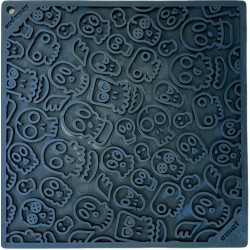 Black - Zombie Design Emat Enrichment Lick Mat Black - Zombie Design Emat Enrichment Lick Mat