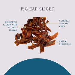 Platinum Pet Treats - Sliced Pig Ear - 16oz Platinum Pet Treats - Sliced Pig Ear - 16oz