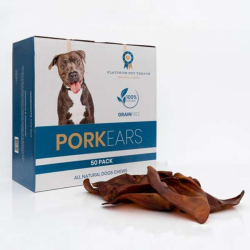 Platinum Pet Treats - Super Pig Ears (Pack of 50) - 50 Pack Platinum Pet Treats - Super Pig Ears (Pack of 50) - 50 Pack