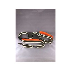 Orange - Headlight Harness Double Handle Reflective Leash - 6ft Orange - Headlight Harness Double Handle Reflective Leash - 6ft