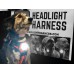 Grey - Headlight Harness, Dog Harness with Built In LED Light - Medium