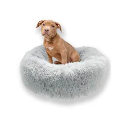 Black and Grey - Donut Dog Bed - Medium Black and Grey - Donut Dog Bed - Medium