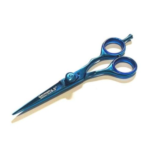 German Stainless Professional Dog Pet Grooming Shears Blue Color - 5.5" German Stainless Professional Dog Pet Grooming Shears Blue Color - 5.5"