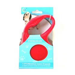 Retractable Dog Pet Leash 11.5ft (3m) Maximum Tension 25 Lbs Red Color Retractable Dog Pet Leash 11.5ft (3m) Maximum Tension 25 Lbs Red Color