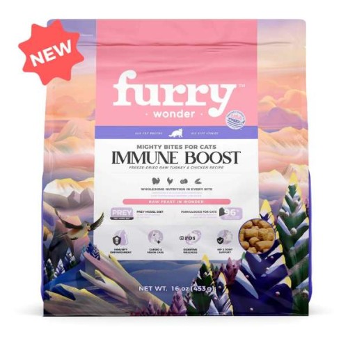 Immune Boost freeze-dried Raw Turkey&Chicken Recipe for Cats - 16oz Immune Boost freeze-dried Raw Turkey&Chicken Recipe for Cats - 16oz