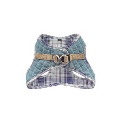 Denim & Blue Plaid - Step-In Denim Harness - Large Denim & Blue Plaid - Step-In Denim Harness - Large