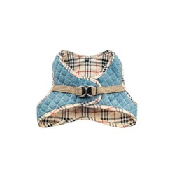 Denim & Beige Plaid - Step-In Denim Harness - XL Denim & Beige Plaid - Step-In Denim Harness - XL