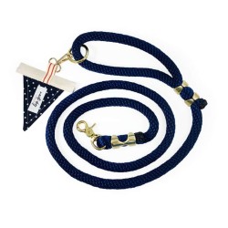 Independence Patriotic American Star Navy Premium Rope Dog Leash