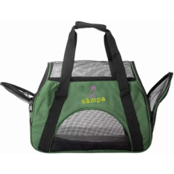 Olive Green - Zampa Airline Approved Soft Sided Pet Carrier - 19" x 13" x 10"
