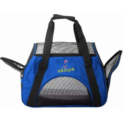 Blue - Zampa Airline Approved Soft Sided Pet Carrier - 19" x 13" x 10"