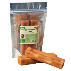 Yellow - DOG CHURPI CHEW- 100% Natural, Himalayan Yak Cheese Churpi Dog Treat & Chews, Grain-Free, Gluten-Free, Dental Chews, 2 COUNT-5.5 oz - Medium
