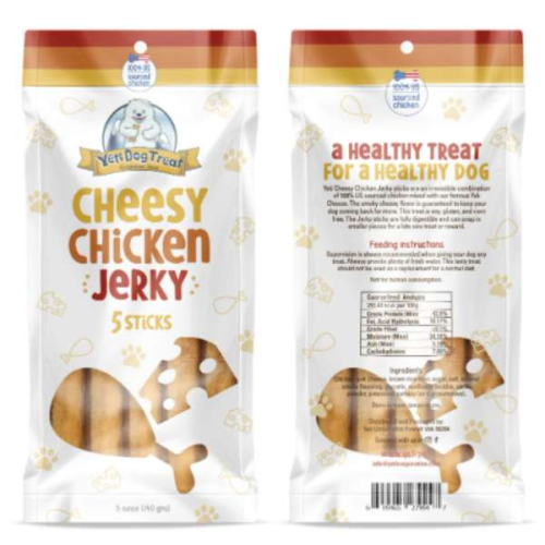 Brown - Yeti Cheesy Chicken Jerky - 5 oz