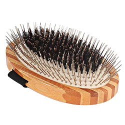 Striped Bamboo - Bass Brushes- The Hybrid Groomer Striped Bamboo - Bass Brushes- The Hybrid Groomer