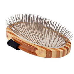 Striped Bamboo - Bass Brushes- Style & Detangle Pet Brush Striped Bamboo - Bass Brushes- Style & Detangle Pet Brush