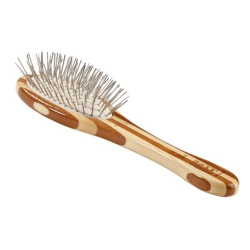 Striped Bamboo - Bass Brushes- Style & Detangle Pet Brush - Small Striped Bamboo - Bass Brushes- Style & Detangle Pet Brush - Small