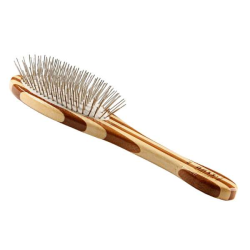 Striped Bamboo - Bass Brushes- Style & Detangle Pet Brush - Medium Striped Bamboo - Bass Brushes- Style & Detangle Pet Brush - Medium