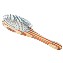 Striped Bamboo - Bass Brushes- Style & Detangle Pet Brush - Large Striped Bamboo - Bass Brushes- Style & Detangle Pet Brush - Large