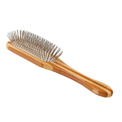 Striped Bamboo1 - Bass Brushes- Style & Detangle Pet Brush - Medium Striped Bamboo1 - Bass Brushes- Style & Detangle Pet Brush - Medium