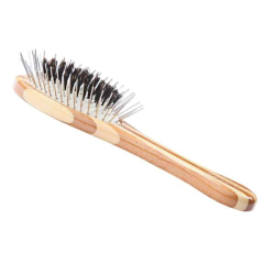 Striped Bamboo - Bass Brushes- The Hybrid Groomer - Small Striped Bamboo - Bass Brushes- The Hybrid Groomer - Small