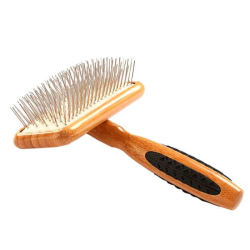 Striped Bamboo - Bass Brushes- Shine & Condition Pet Brush - Medium Striped Bamboo - Bass Brushes- Shine & Condition Pet Brush - Medium