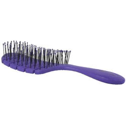 Pink - Bass Brushes- The BIO-FLEX  Detangling Pet Brush Leaf Shape 