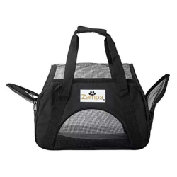 Pink - Zampa Airline Approved Soft Sided Pet Carrier - 15" x 17" x 7"