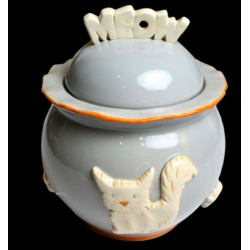 French Grey - Cat Treat Jar - Jar French Grey - Cat Treat Jar - Jar