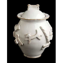 French White - Dog Treat Jar - Jar French White - Dog Treat Jar - Jar