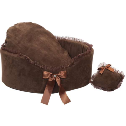 Brown - Luxurious Sofa Style Round Dog Bed