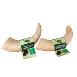 Cream - WATER BUFFALO HORN CORE-Horn Inner Part-100% Natural, High Protein, Long-Lasting, Grain-Free, Gluten-Free, Low-Fat, Dog Dental Treats & Chews-2 COUNT-10 oz - Large