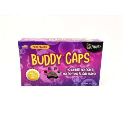 Buddy Caps Dog Treats, Pork Flavor, 5 oz Buddy Caps Dog Treats, Pork Flavor, 5 oz